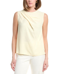Anne Klein Mixed Media Extended Shoulder Top