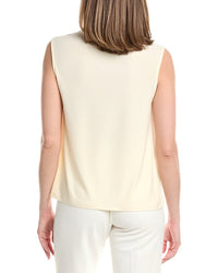 Anne Klein Mixed Media Extended Shoulder Top