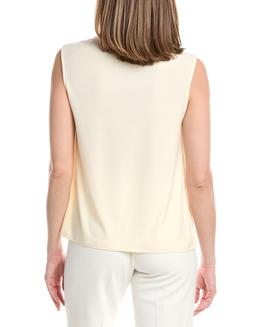 Anne Klein Mixed Media Extended Shoulder Top