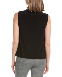 Anne Klein Mixed Media Extended Shoulder Top