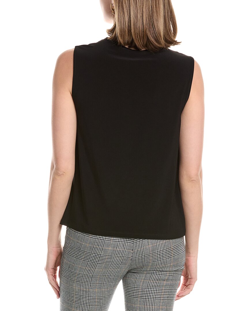 Anne Klein Mixed Media Extended Shoulder Top
