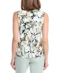 Anne Klein Wide Collar Printed Top