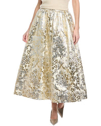 Lafayette 148 New York Silk-Blend A-Line Skirt