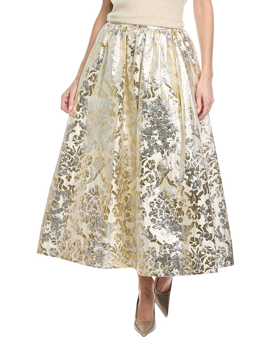 Lafayette 148 New York Silk-Blend A-Line Skirt