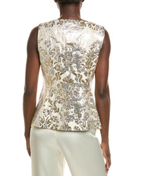 Lafayette 148 New York Silk-Blend Cutaway Vest