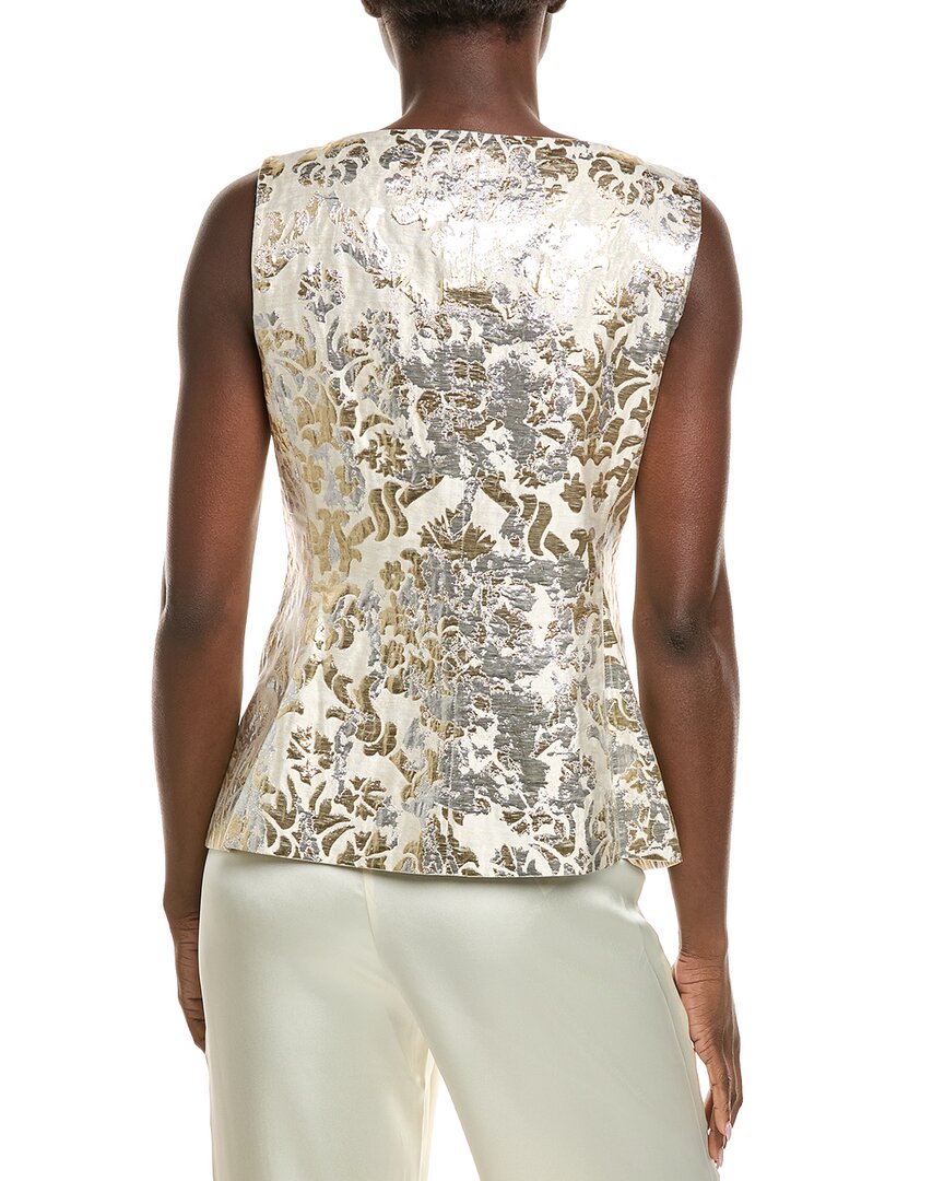 Lafayette 148 New York Silk-Blend Cutaway Vest