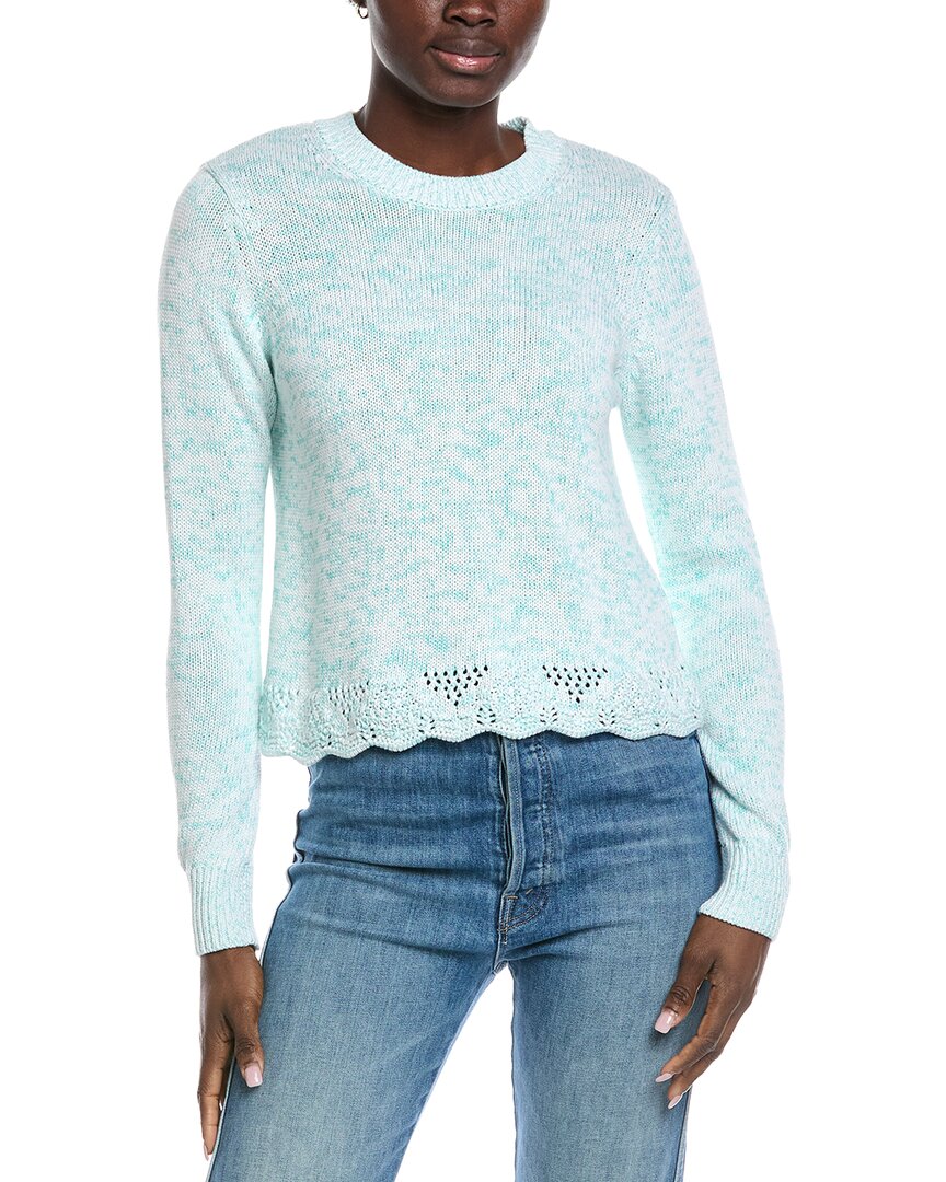 Autumn Cashmere Tweed Pointelle Sweater