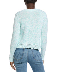 Autumn Cashmere Tweed Pointelle Sweater