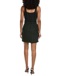 L'agence Valli Square Neck Wool-Blend Mini Dress