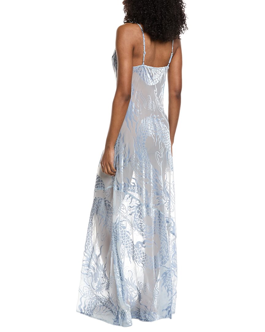 L'agence Christine Velvet Burnout Maxi Dress