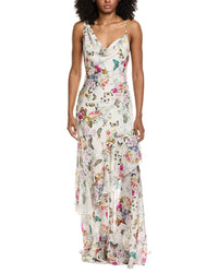 L'agence Viola Asymmetrical Cowl Neck Gown
