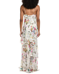 L'agence Viola Asymmetrical Cowl Neck Gown