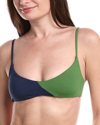 Weworewhat Colorblock Tie-Back Bikini Top
