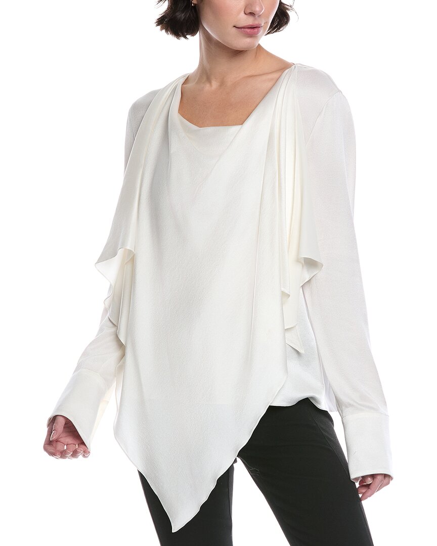 Oscar De La Renta Drape Detail Silk Blouse