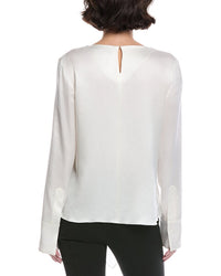 Oscar De La Renta Drape Detail Silk Blouse