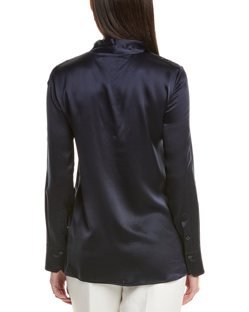 Oscar De La Renta Tie Bow Silk Blouse