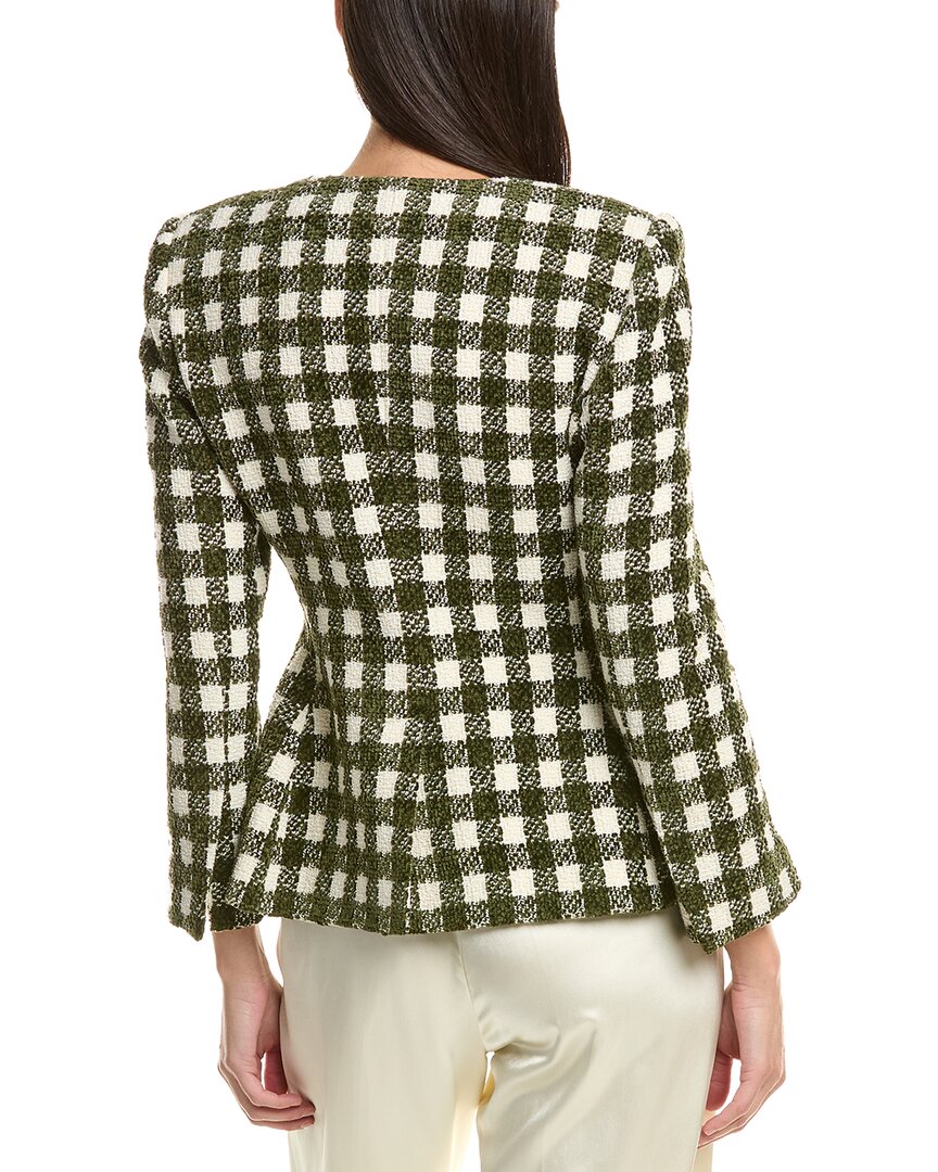 Oscar De La Renta Chenille Tweed Silk-Lined Wool-Blend Jacket