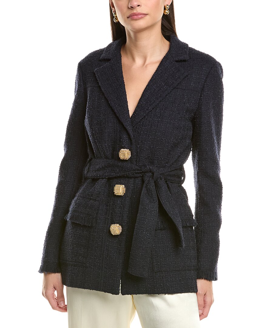Oscar de la Renta Oscar De La Renta Silk-Lined Wool-Blend Tweed Jacket