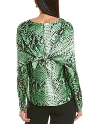 Oscar De La Renta Tie Bow Silk Blouse