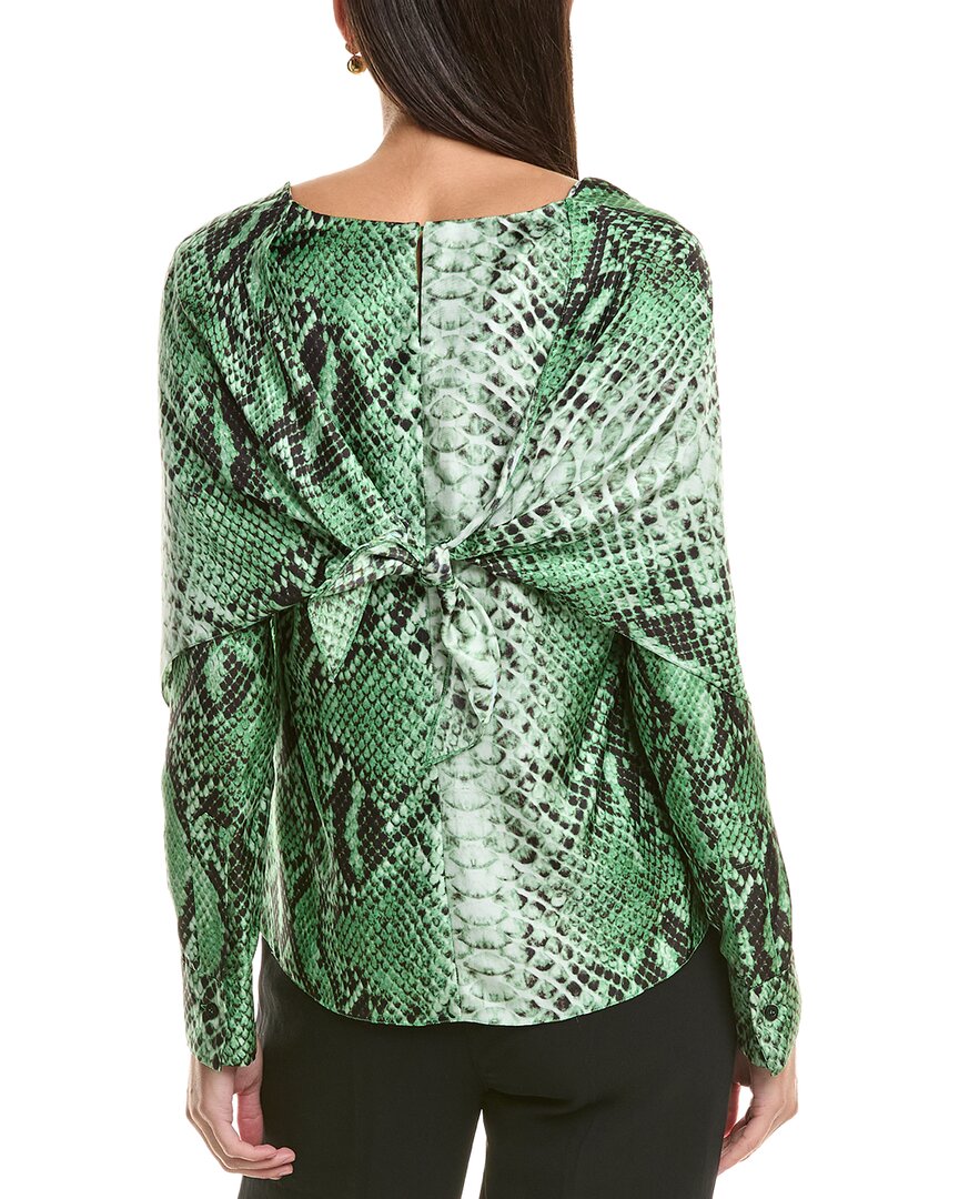 Oscar De La Renta Tie Bow Silk Blouse