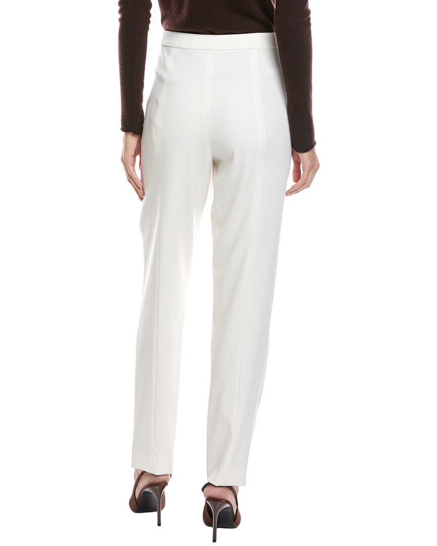 Oscar De La Renta Silk-Trim Wool-Blend Pant