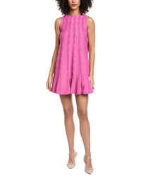 Oscar De La Renta Braid Detail Trapeze Knit Sweaterdress