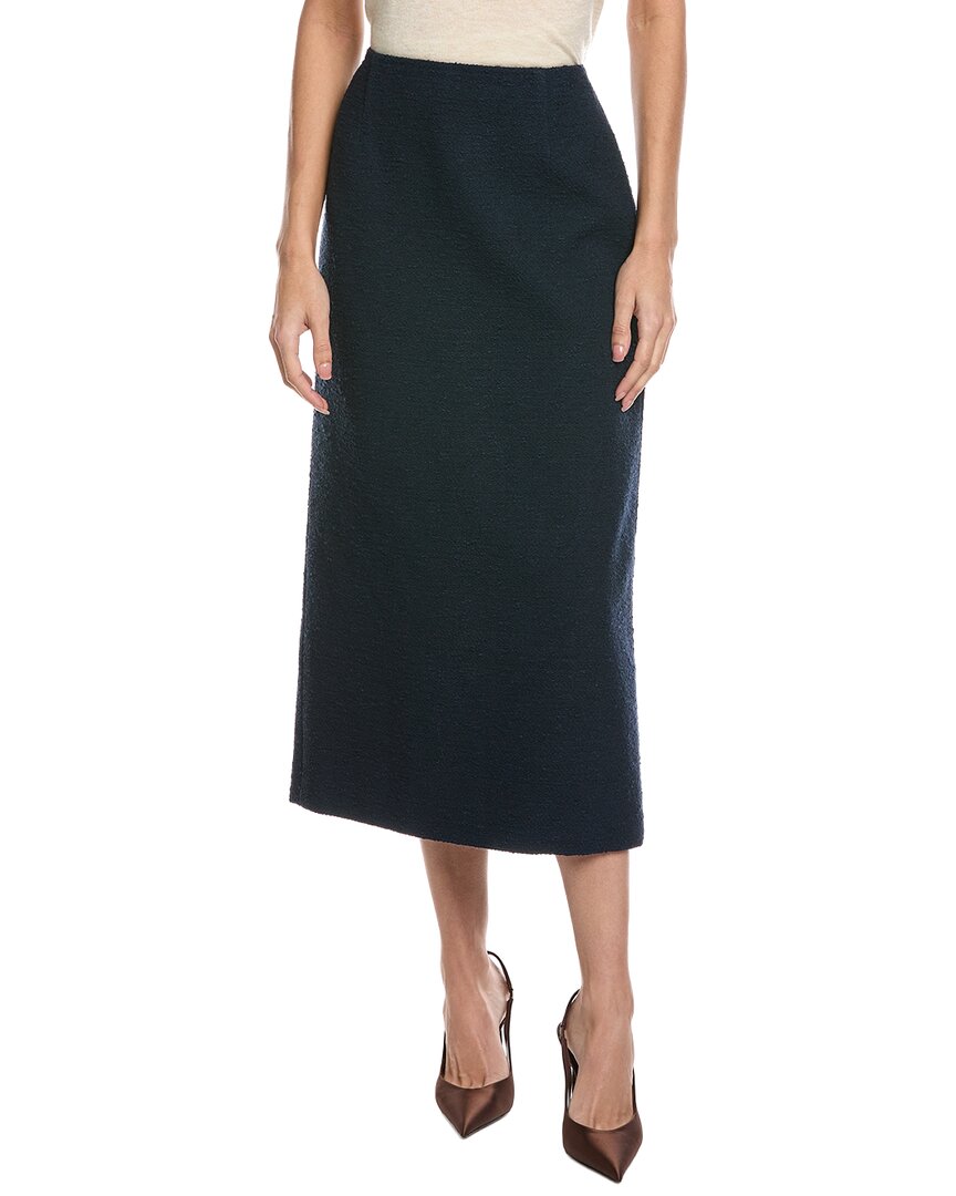 Oscar De La Renta Tweed Silk-Lined Wool-Blend Skirt