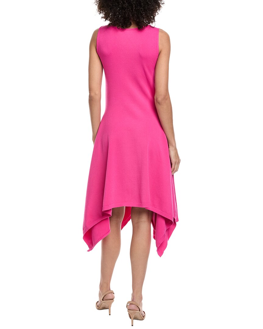 Oscar de La Renta Bateau Neck Drape Knit A-Line Dress