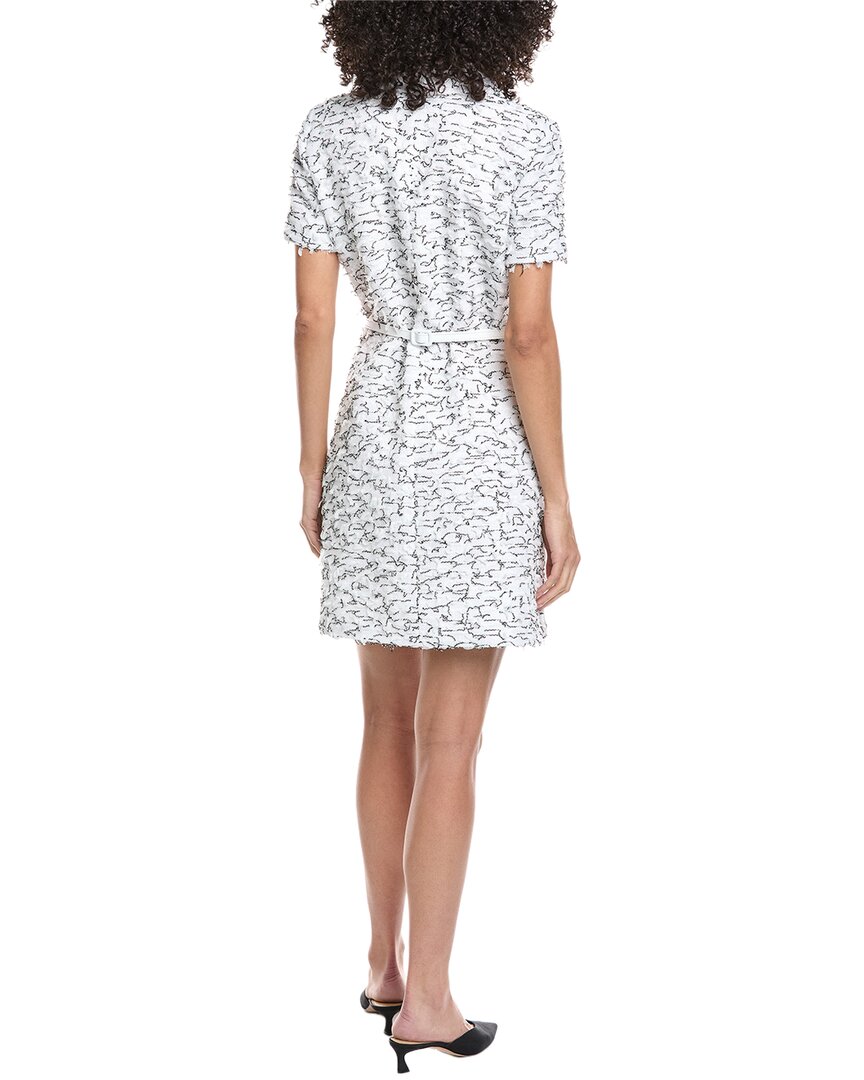 Oscar De La Renta Eyelash Tweed Silk-Lined Shift Dress