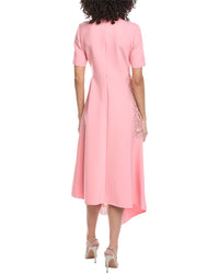 Oscar De La Renta Bellflower Guipure Silk-Lined Wool-Blend Maxi Dress