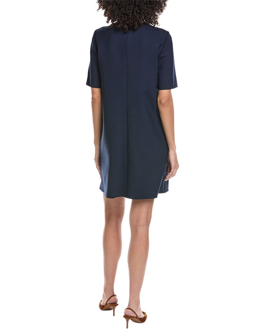 Oscar De La Renta Solid Silk-Lined Wool-Blend Shift Dress