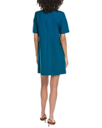 Oscar De La Renta Solid Silk-Lined Wool-Blend Shift Dress