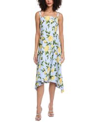 Oscar De La Renta English Roses Poplin Midi Dress