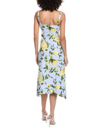 Oscar De La Renta English Roses Poplin Midi Dress