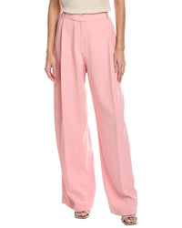 Oscar De La Renta Wide Leg Silk-Blend Georgette Pant