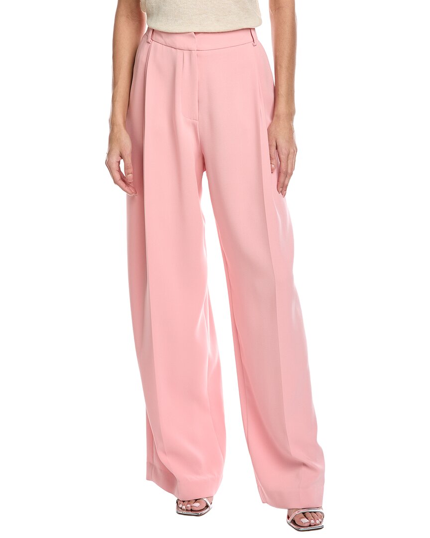 Oscar De La Renta Wide Leg Silk-Blend Georgette Pant