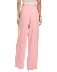 Oscar De La Renta Wide Leg Silk-Blend Georgette Pant