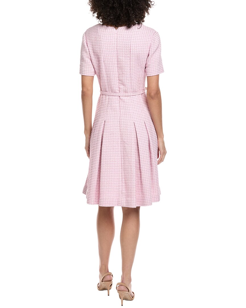 Oscar De La Renta Small Lurex Check Tweed A-Line Dress
