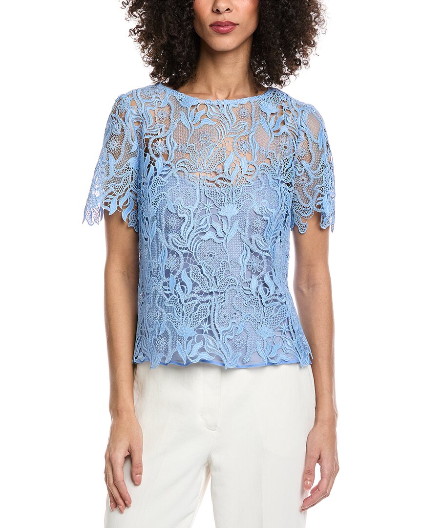 Oscar De La Renta Bellflower Silk-Lined Top