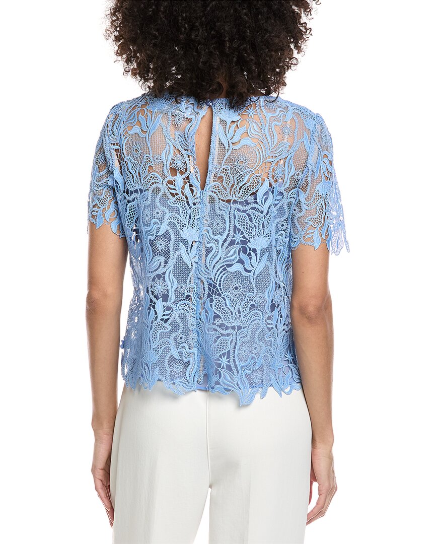 Oscar De La Renta Bellflower Silk-Lined Top
