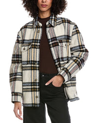 Isabel Marant Etoile Check Wool & Silk-Blend Overshirt