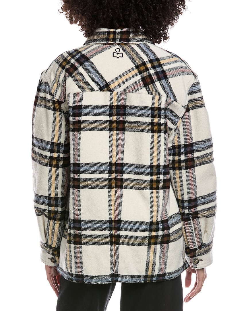 Isabel Marant Etoile Check Wool & Silk-Blend Overshirt
