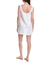 Onia Air Scallop Linen-Blend Shift Dress