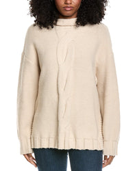 Fate Mock Neck Cable Knit Sweater