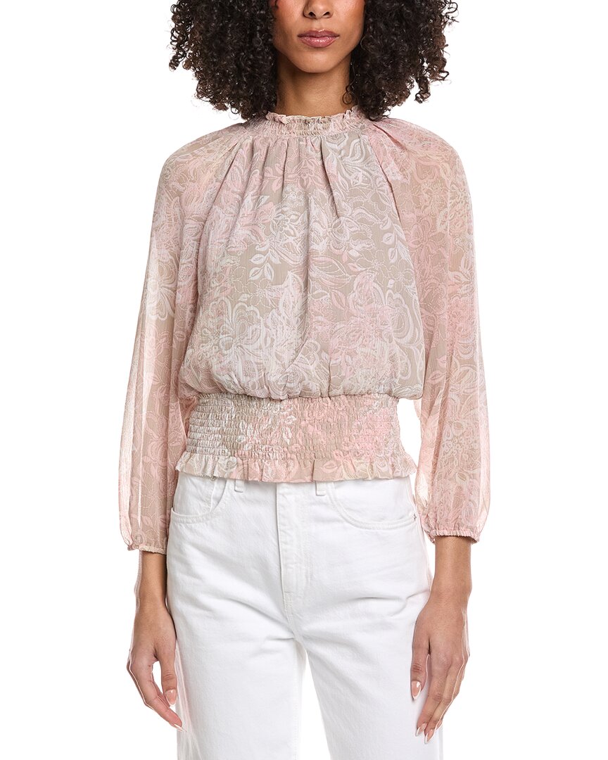 Laundry By Shelli Segal Printed Smocked Blouse