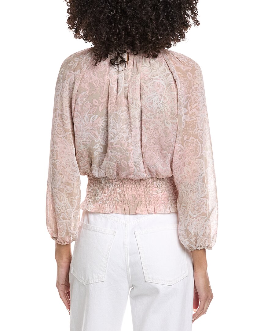 Laundry By Shelli Segal Printed Smocked Blouse