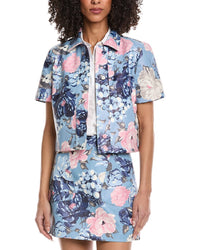 Laundry By Shelli Segal Cropped Printed Jacket