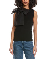 Laundry By Shelli Segal Organza Bow Sweater Vest