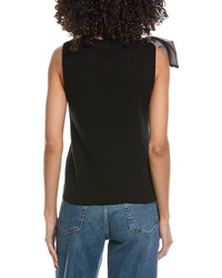 Laundry By Shelli Segal Organza Bow Sweater Vest