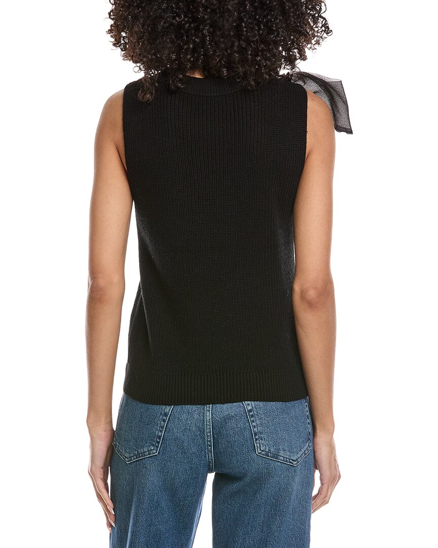 Laundry By Shelli Segal Organza Bow Sweater Vest